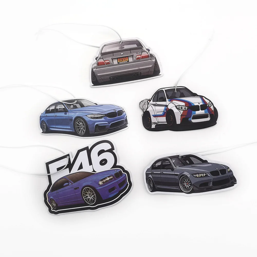 JDM Car Air Freshener Hanging Rearview Mirror Perfume Flavoring Turbo Brake Disc Shock Absorber Solid Paper Diffuser Accessories