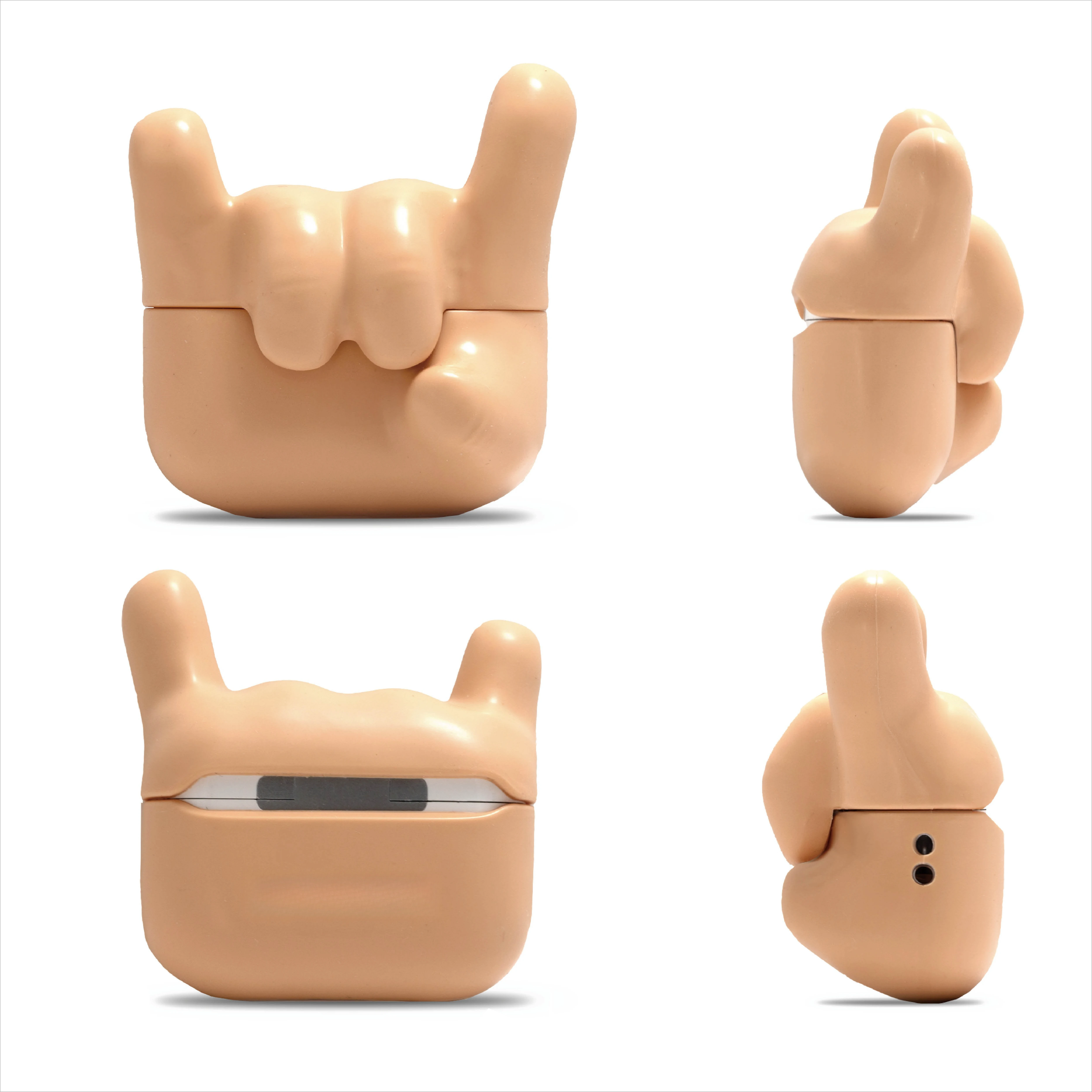 Hand Shape Silicone Protective Case For AirPods 2/3/4/5 Gen & Pro 3D Creative Hand Form Soft Shockproof Anti-Drop Earphone Cover
