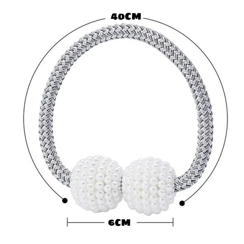 진주 마그네틱 커튼 클립 홀더, 타이 백 버클 클립, 걸이식 볼 버클, 타이 백 커튼 장식 액세서리, 1 개