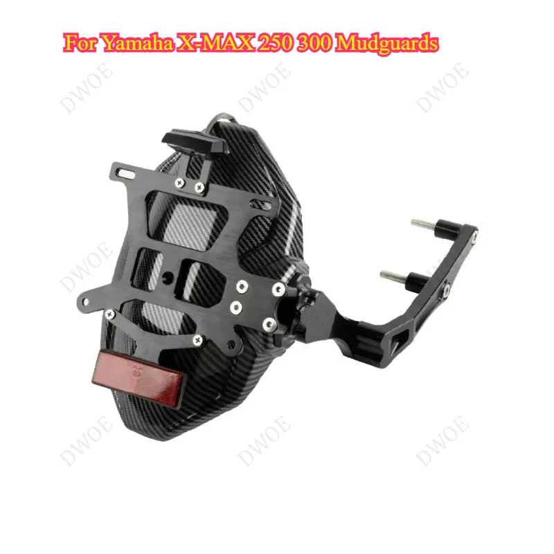 

Motorcycle Carbon fiber wheel splash protection Fender with/without License Plate Bracket For Yamaha X-MAX 250 300 Mudguards