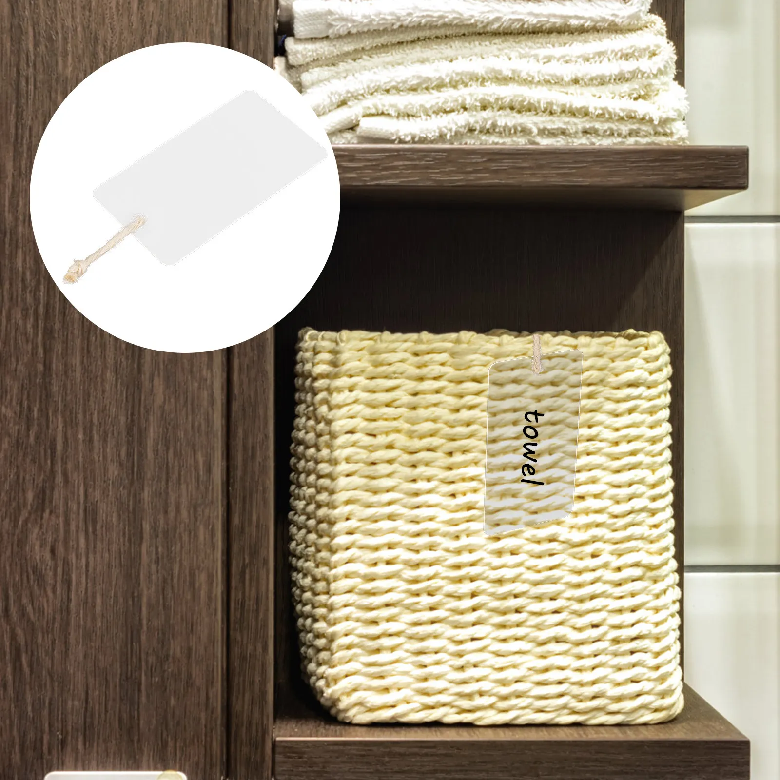 

16 шт. акриловых этикеток для корзин, подвесные бирки для маркировки, пустые этикетки-органайзеры для кухонных и хозяйственных корзин и контейнеров