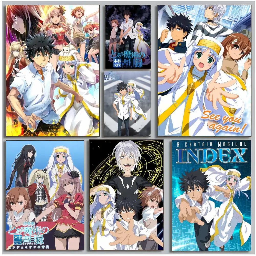 Supernatural School Anime A-A Certain Magical Index Poster Modern Wall Art Bedroom Living Room Print Unframed