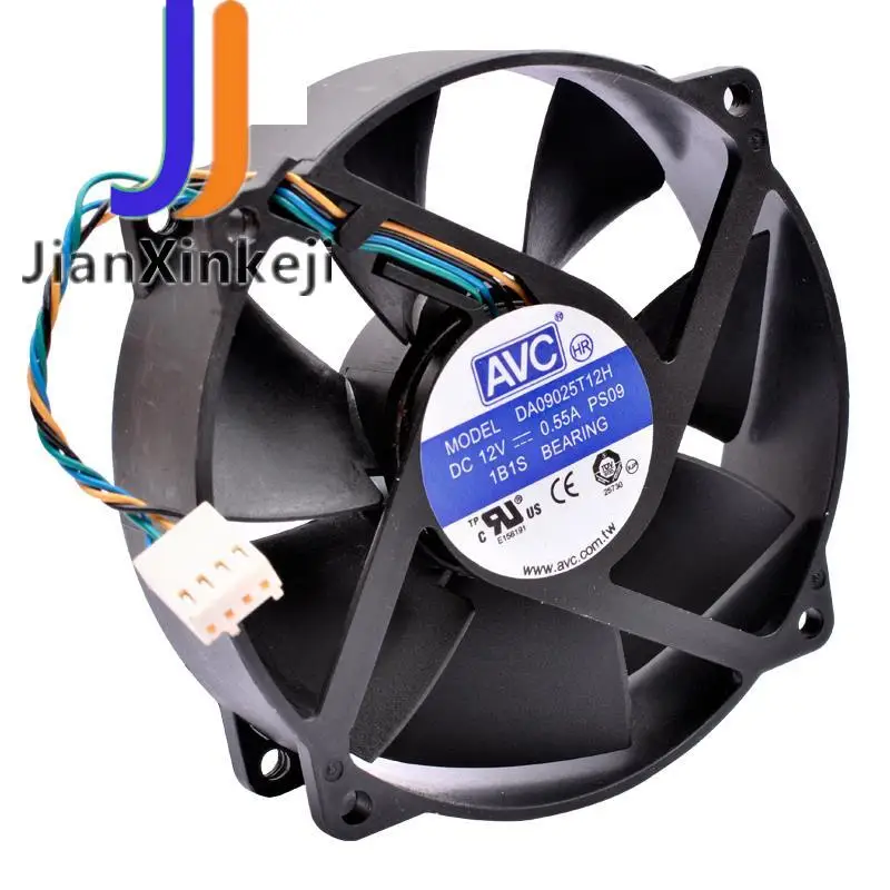 Da09025t12h buraco passo 71.5mm 8cm 9cm 92mm fã dc12v 0.55a rolamento de esferas 4 linhas pwm adequado para cpu cooler substituição ventilador