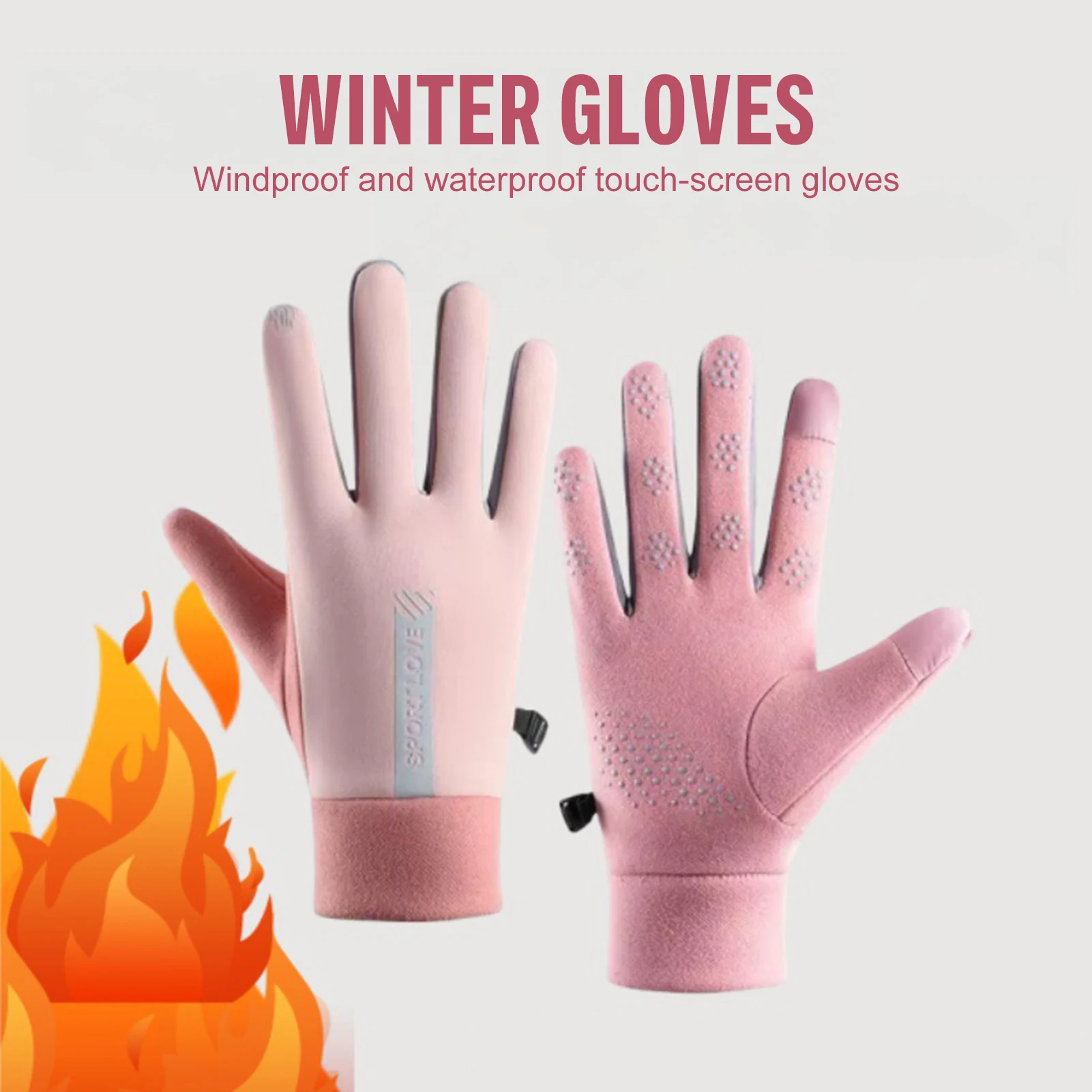 

Thickened Cycling Gloves Winter Warmful Waterproof Touchscreen Mittens Riding Cycling Anti Clipper Full Finger Sports Gloves
