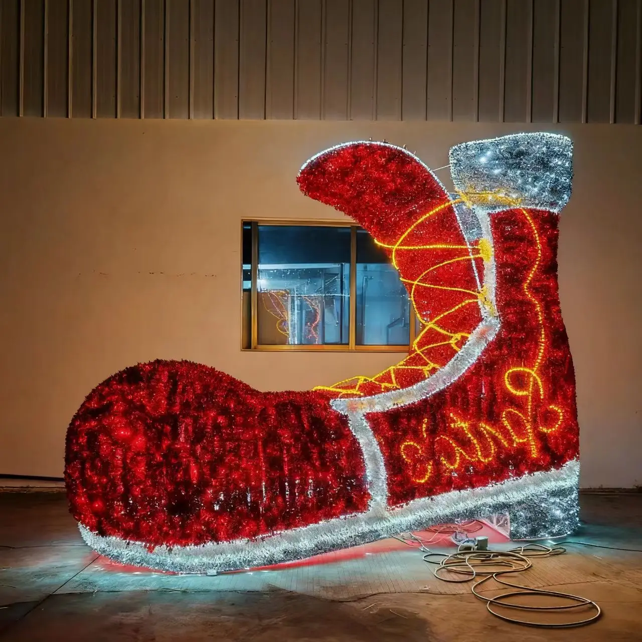 

Outdoor Christmas Yard Park Garden Decorative Lighting LED 3D Christmas Gift Box Shoe Pattern Light