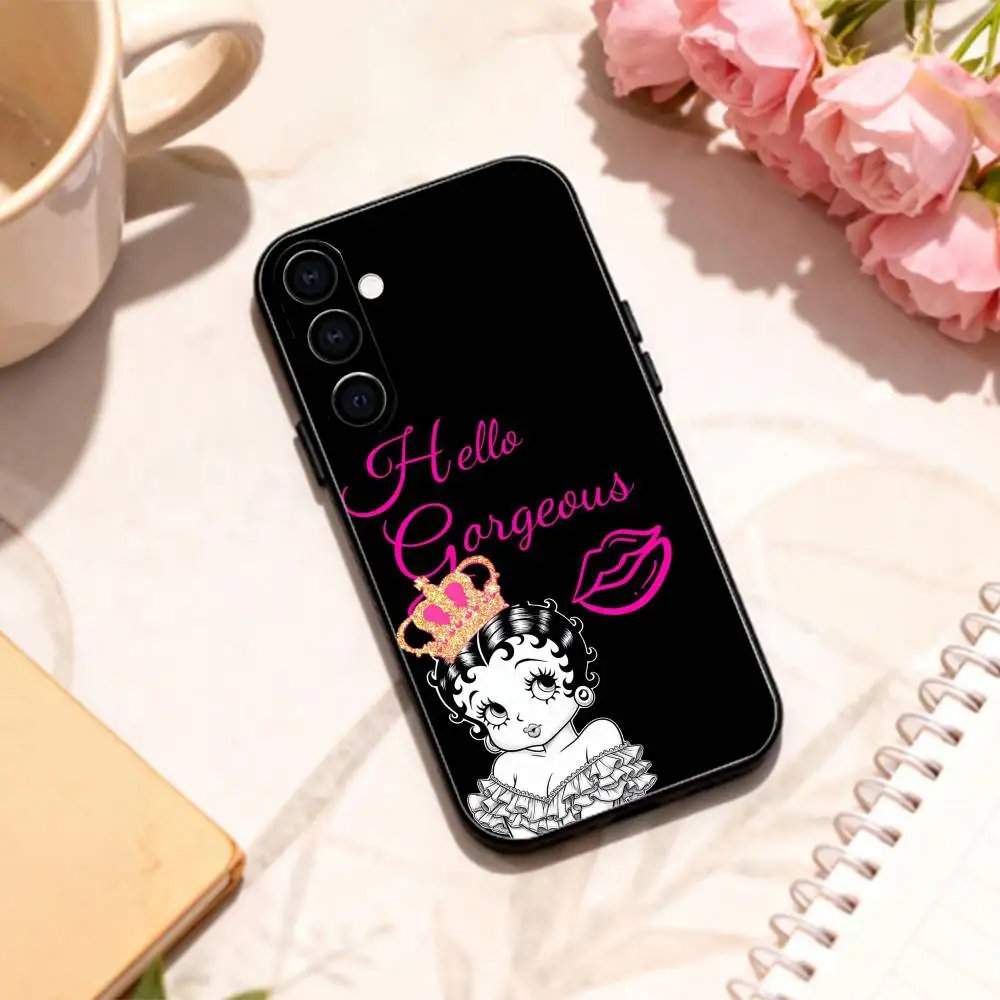 G-Girl G-Betty-es B-BoOpS  phone Case For Samsung Galaxy A73,A72,A71,A70,A53,A52,A51,Others Soft Black Shell view 2