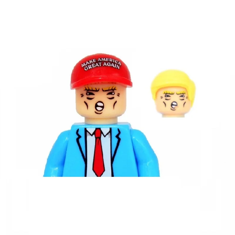 USA Star Mr President Donald Trump Building Block Abraham Lincoln Mini Action Figure Toys