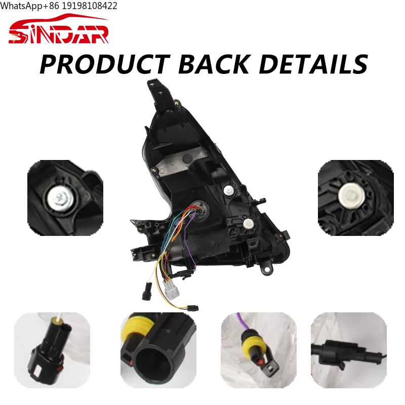 SINDAR Auto LED Headlight Assembly Modified Head Lamp Accessories for Nissan 370Z Fairlady Z Z34 2009-2021 09-21 New Style Light
