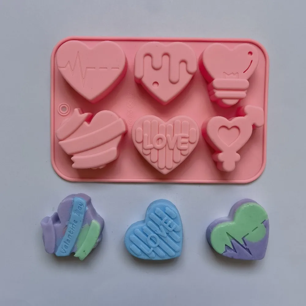15 Hole Heart Shaped Silicone Cake Mold Heart Chocolate Pastry Molds DIY Baking Decoration Kitchen Ice Cube Crystal Epoxy Mold