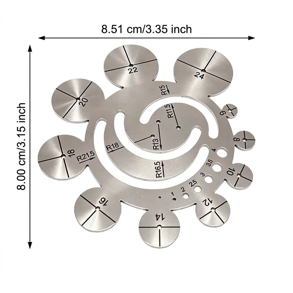 Stainless Steel 008C Ruler for Leather Cutting Tools Manual Layout Assistance Edge Marking and Craft Project Shape Consistency