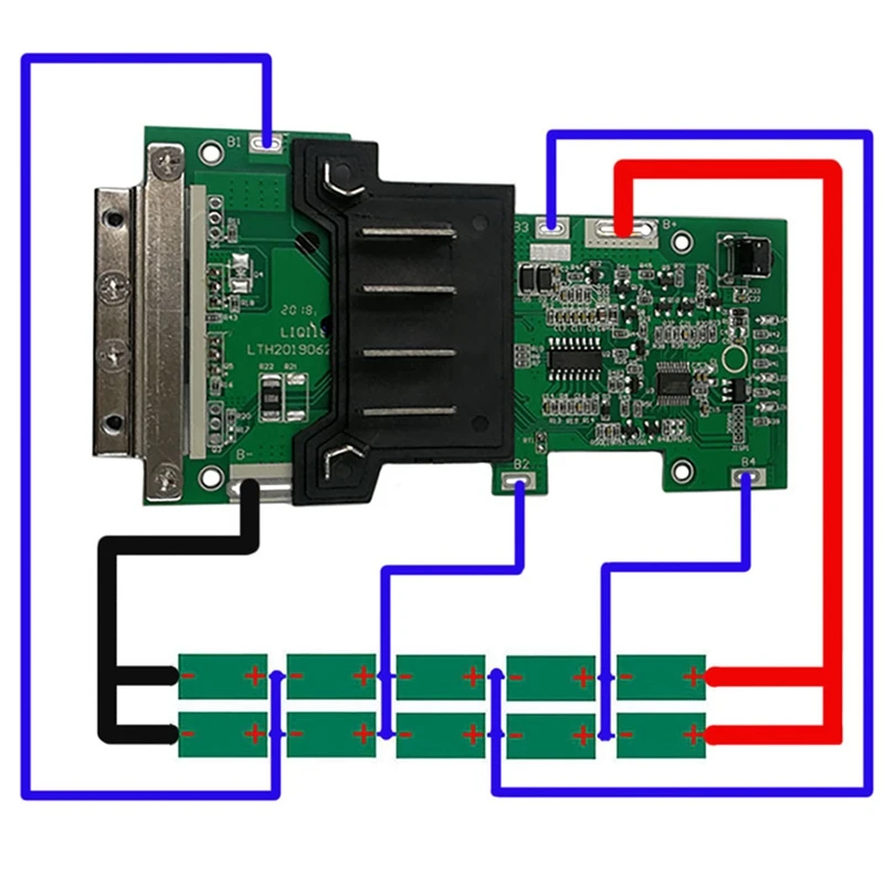 Imagem -02 - Li-ion Bateria Pcb Carregamento Proteção Circuit Board Led Bateria Indicador Apto para Aeg Ridgid 18v 3.0ah 9ah