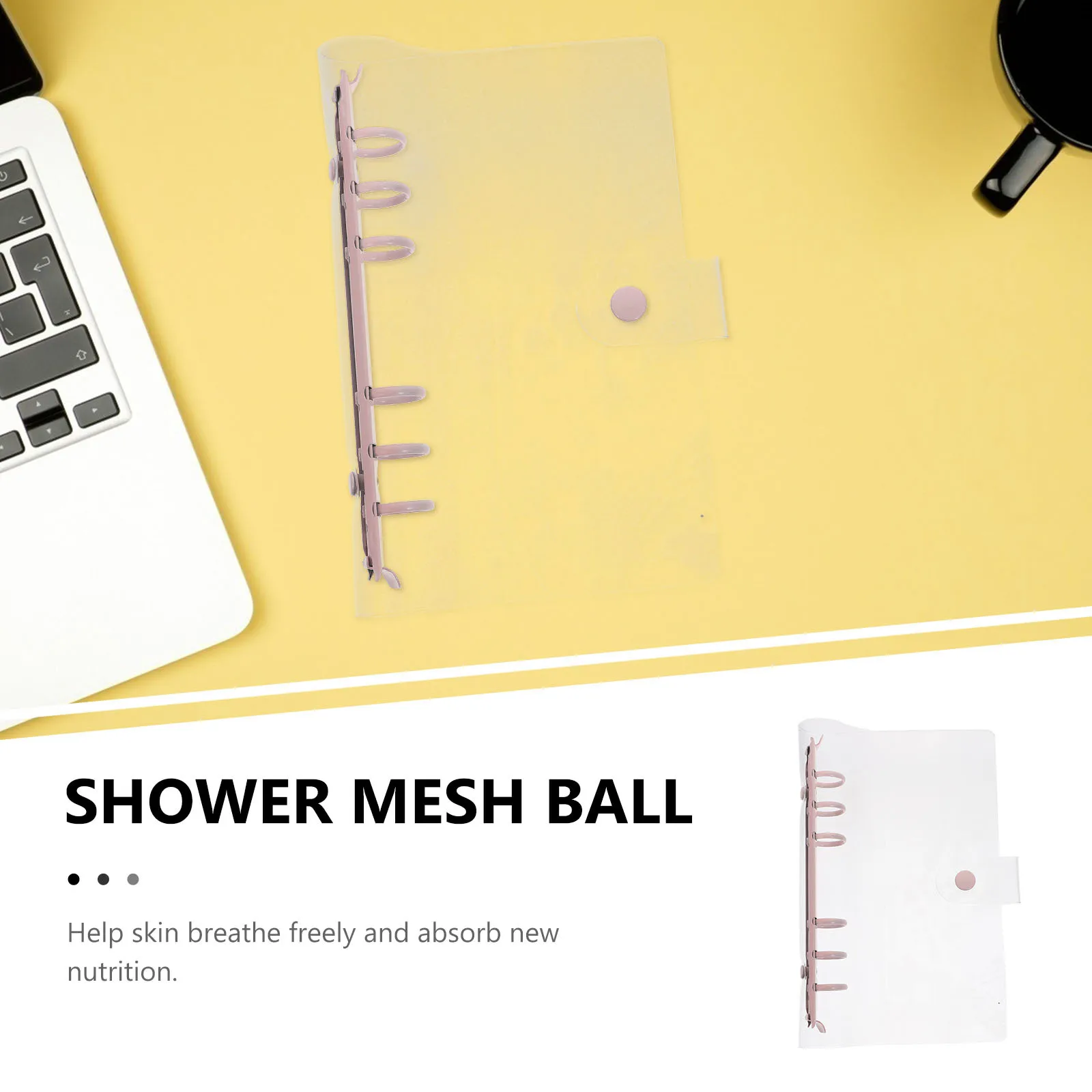 1pc Binder Ring Notebook Transparent Pvc Loose-Leaf Folder Practical Memo Clip Board For Students Stationery School Office