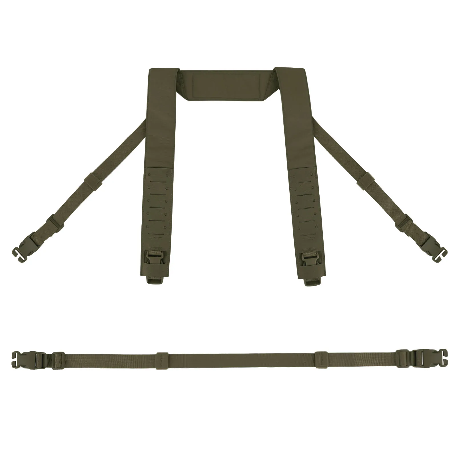 KRYDEX Tactical Laser Cut MOLLE Shoulder Strap Padded H-Harness Fat and Back Strap For MK3 MK4 MK5 D3CRM Chest Rig