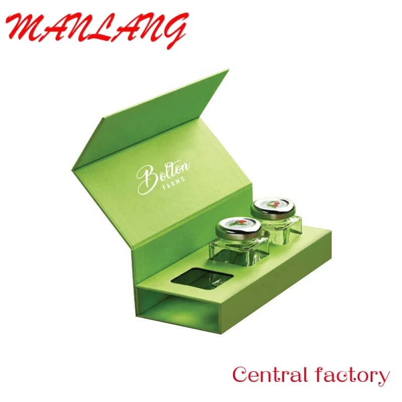 Custom  Factory Luxury Custom Logo Private 3 PCS Honey Jar Box luxury Fold Gift Box