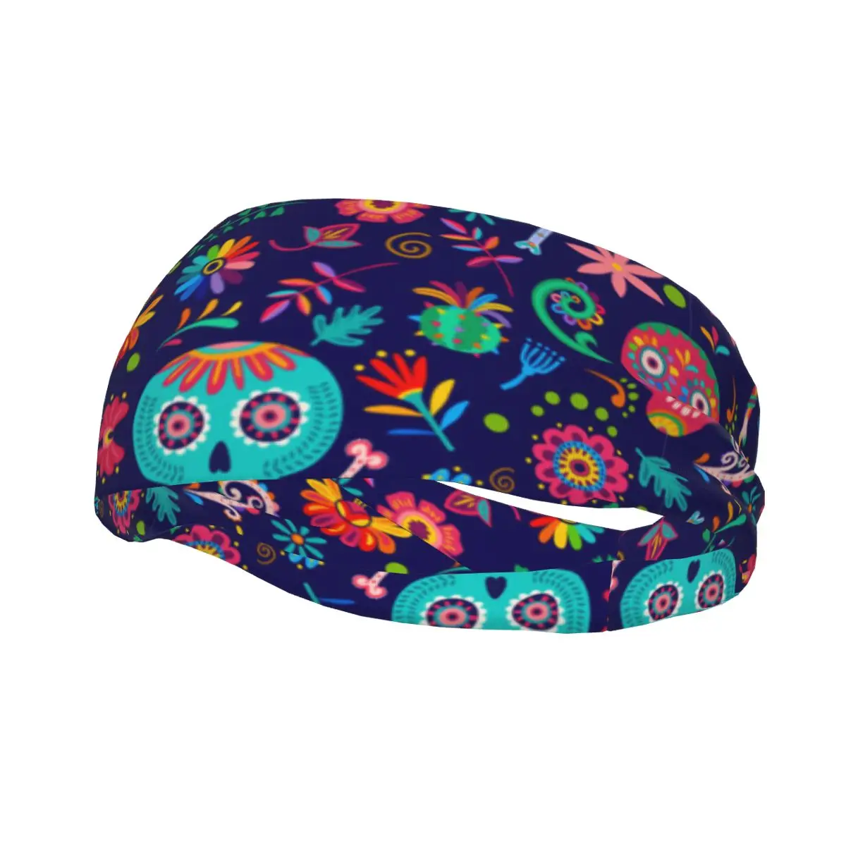 

Dia De Los Muertos Day Of The Dead Calavera Sugar Skulls Elastic Hair Band Yoga Headband Makeup Hair Hoop Headwrap