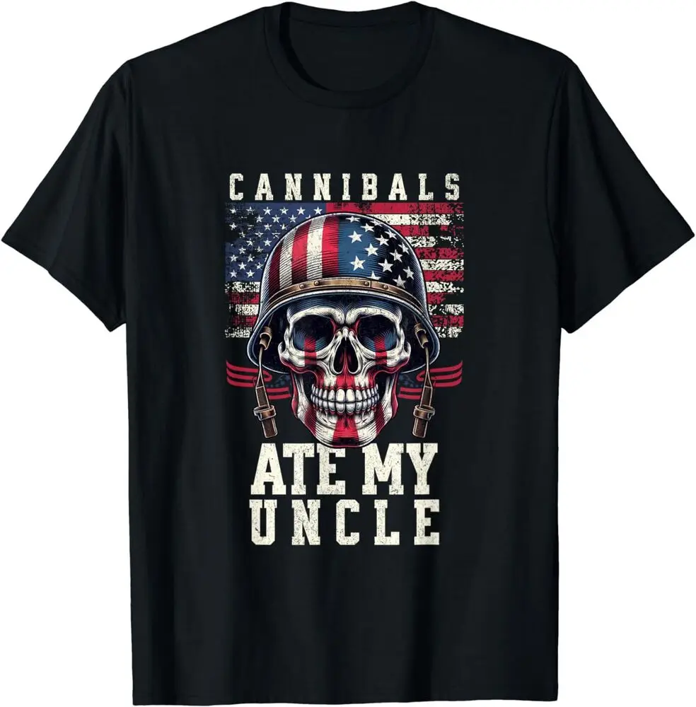 Cannibals Ate My Uncle Joe Biden Trump 2024 Unisex T-Shirt High Quality 100%Cotton Short Sleeve