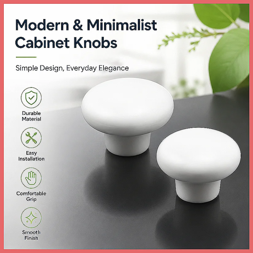 German Hongying White Ceramic Knob Rustic Round Grain Cabinet Kitchen Drawer Shoe Wardrobe Door Handle