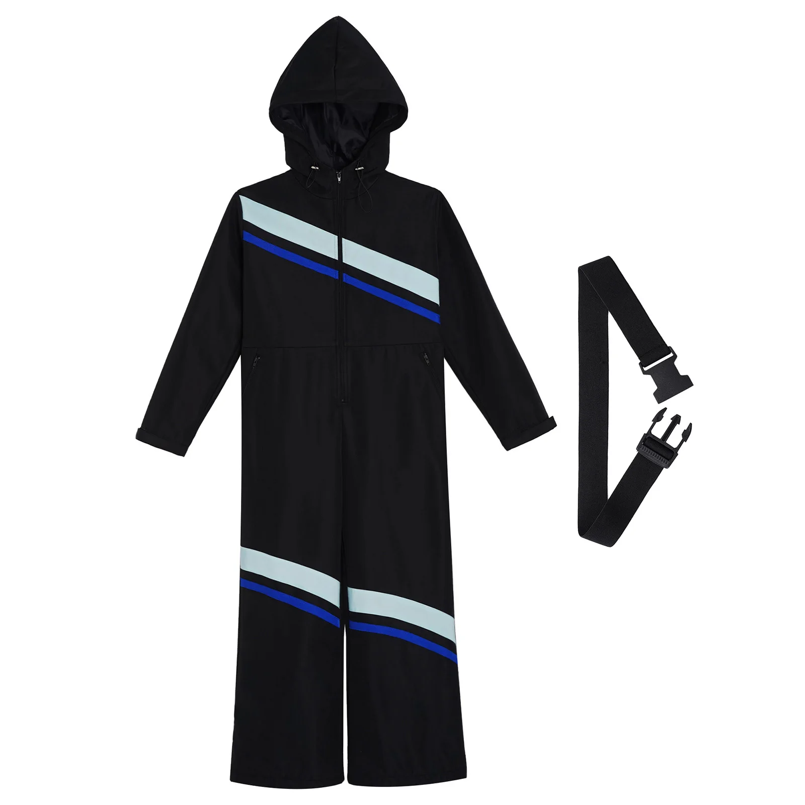 Combinaison de ski à capuche pour filles, manches longues avec ceinture, costume d'alpinisme, ensemble de ski, snowboard, camping, danse, patinage, enfants, nouveau