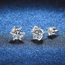 4cttw D Color All Moissanite Screw Back Earrings For Women S925 Silver Diamond Wedding Earring Plated 18K Fine Jewelry