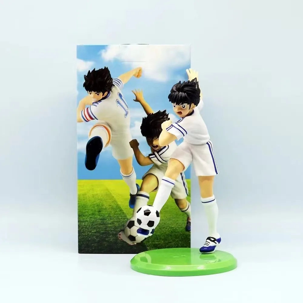 Novo 21cm capitão tsubasa anime figura ozora tsubasa figuras de ação hyuuga kojirou wakabayashi genzou coleção modelo brinquedos # Cor