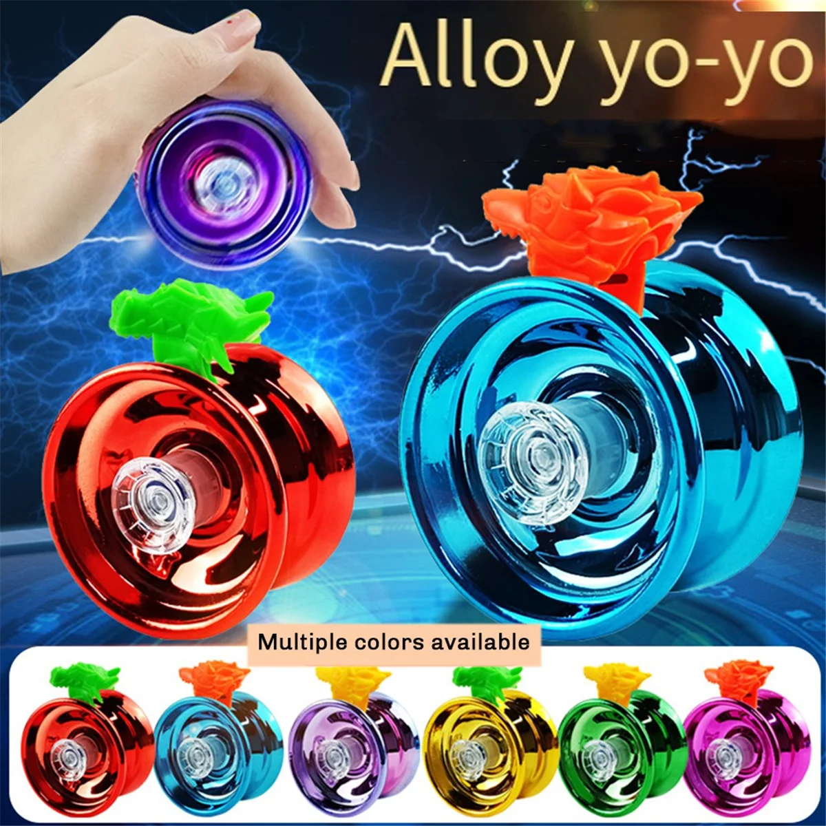 6PCS Responsive High-SpeedAlloy Yo-Yo CNC Lathe with String for Boys Girls Children 6 Colors