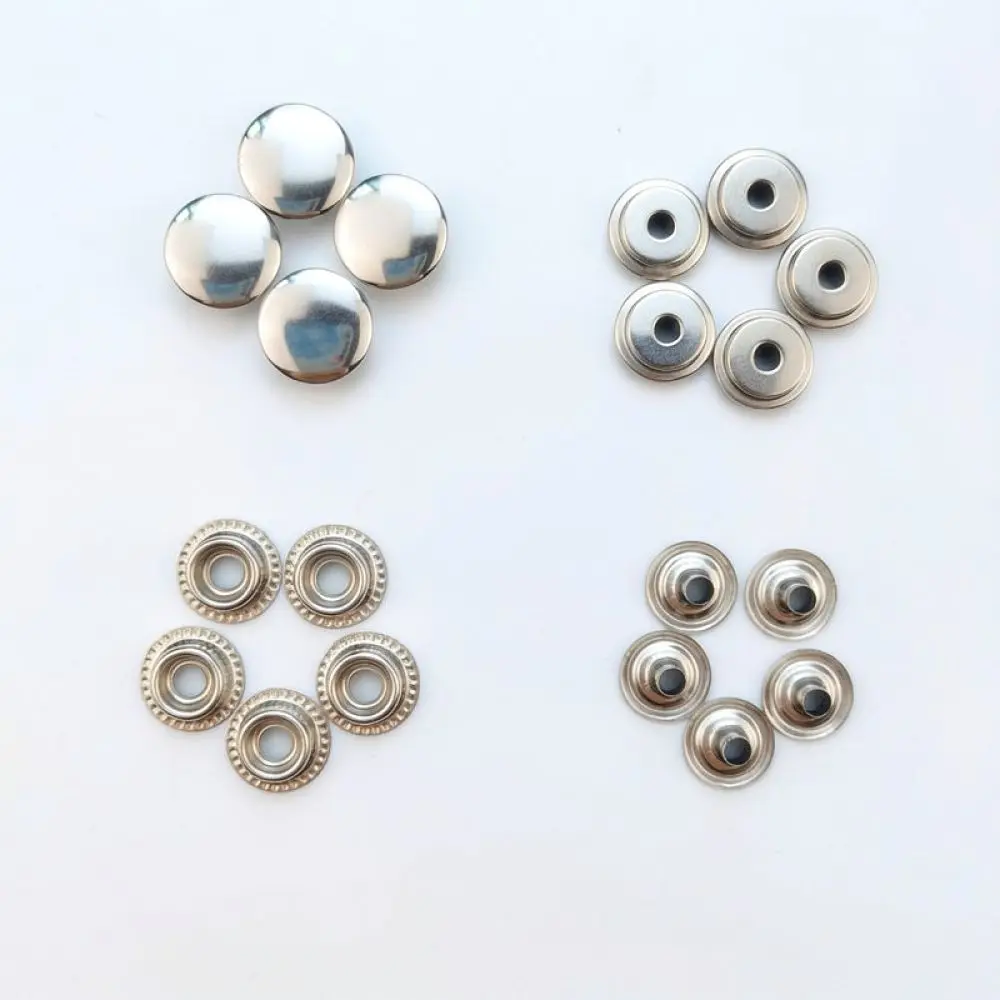 Stainless Steel Snap Fasteners Kit Screw Studs For Marine Canvas Boat Cover Tent Upholstery Fabric Repair Sewing Craft Hardware