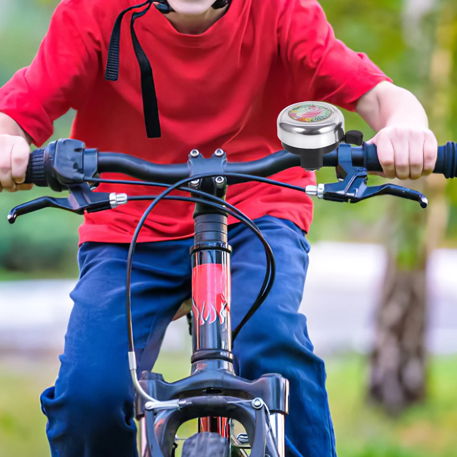 

2 Pcs Children Bike Bell Cartoon Design Loud Sound Plastic Durable Kids Bicycle Accessories Tricycle Ring Gift