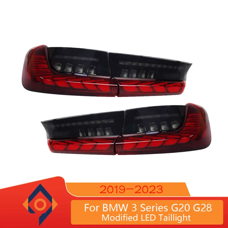 For BMW 3 Series G20 G28 G80 Taillight Assembly 2019-2023 Modified LED Dragon Scale Driving Light Running Water Turn Signal Lamp