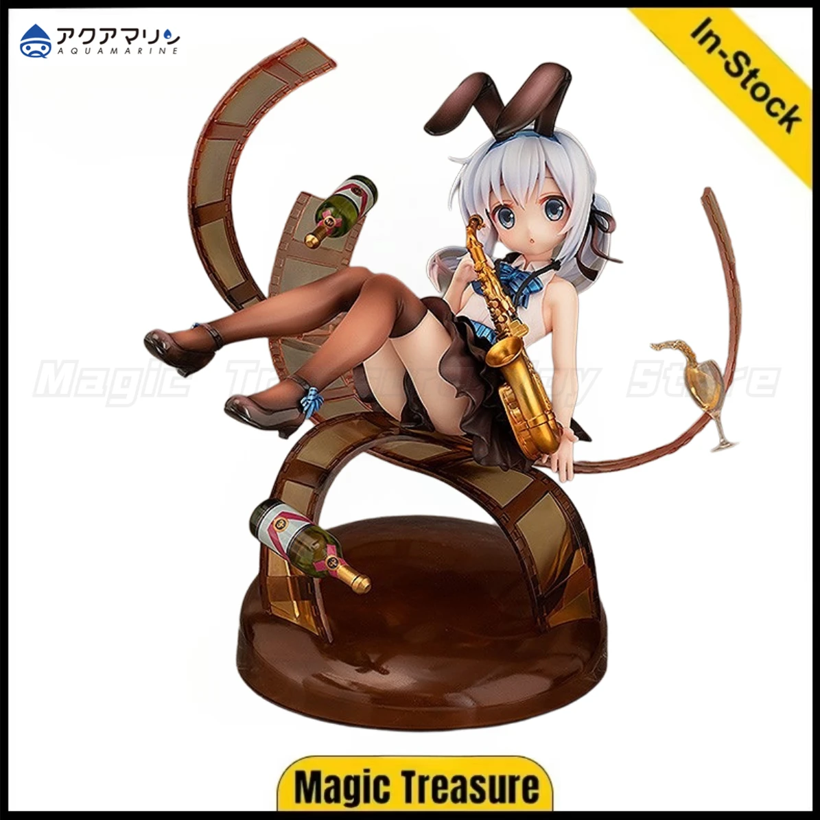 

【In Stock】Original AQUAMARINE Is The Order A Rabbit Kafuu Chino JAZZ Style Figure Ornaments Gift 1/8 Anime Figure