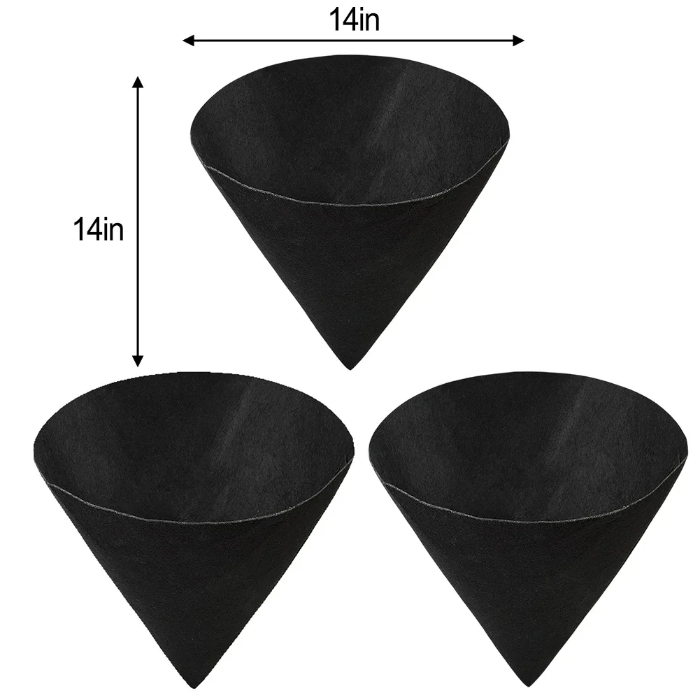 Waterproof Cone Shaped Liners 3 Pieces to Support Plant Growth and Stability in Indoor and Outdoor Environments