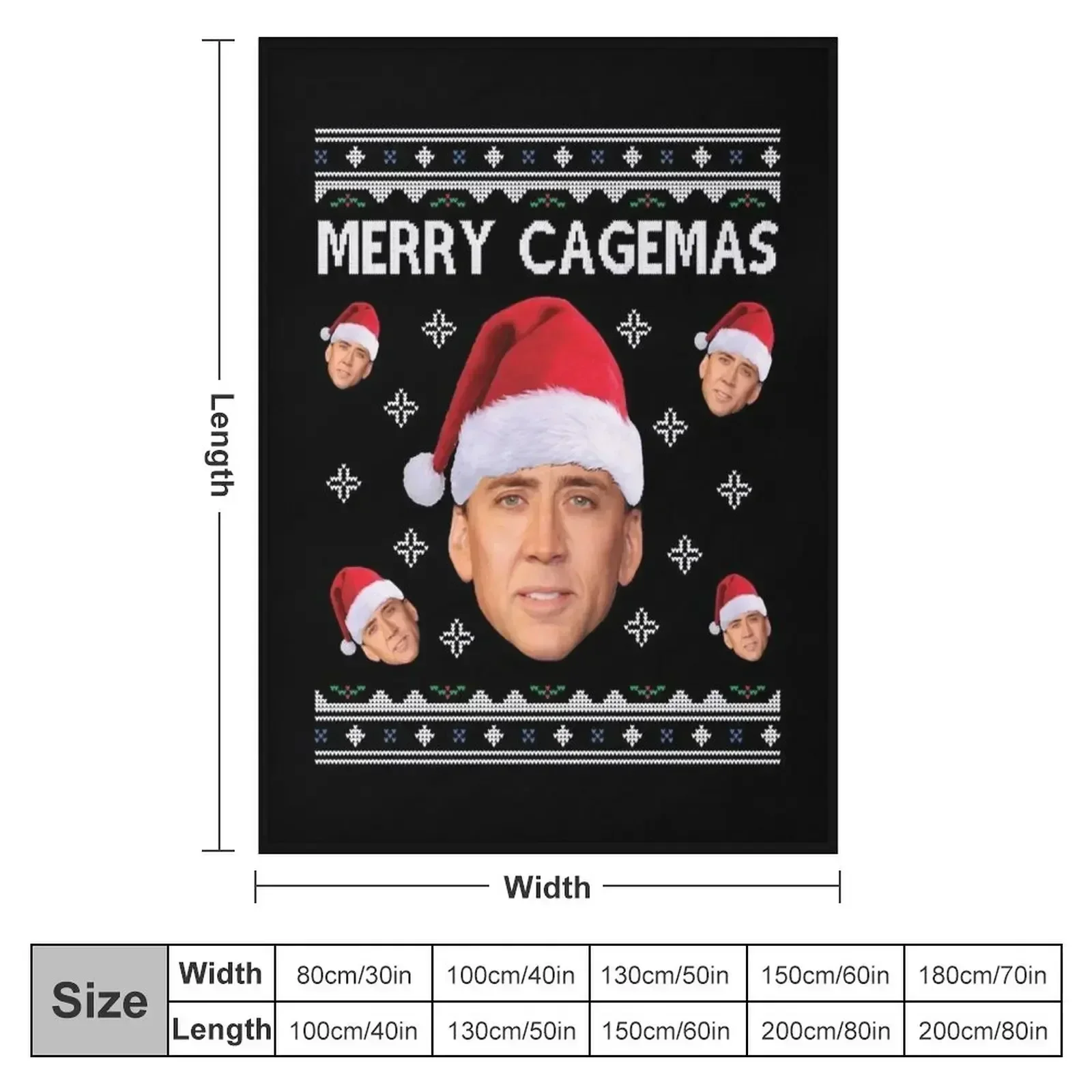 Nicolas Cage Stage Name Actor Filmmaker Coppola Received Many Awards Merry Cagemas Christmas Knitpo Throw Blanket