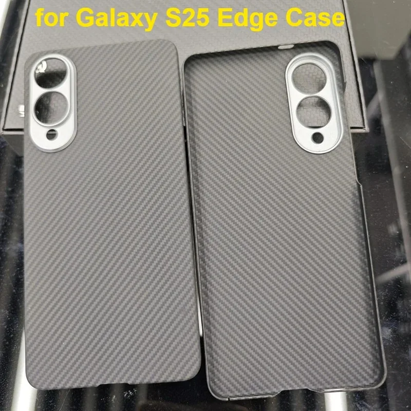 

Carbon Fiber Mobile Phone Case for Galaxy S25 Edge Protective Case Aramid Fiber Ultra-Thin for Samsung Galaxy S25 Edge Cover
