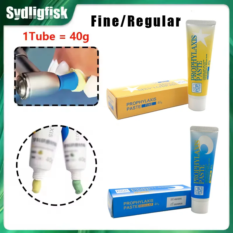 40g/Tube Dental Tooth Polishing Paste Regular Fine Grit Prophylaxis Paste Ortho Implant Prophy Paste Teeth Whitening Materials