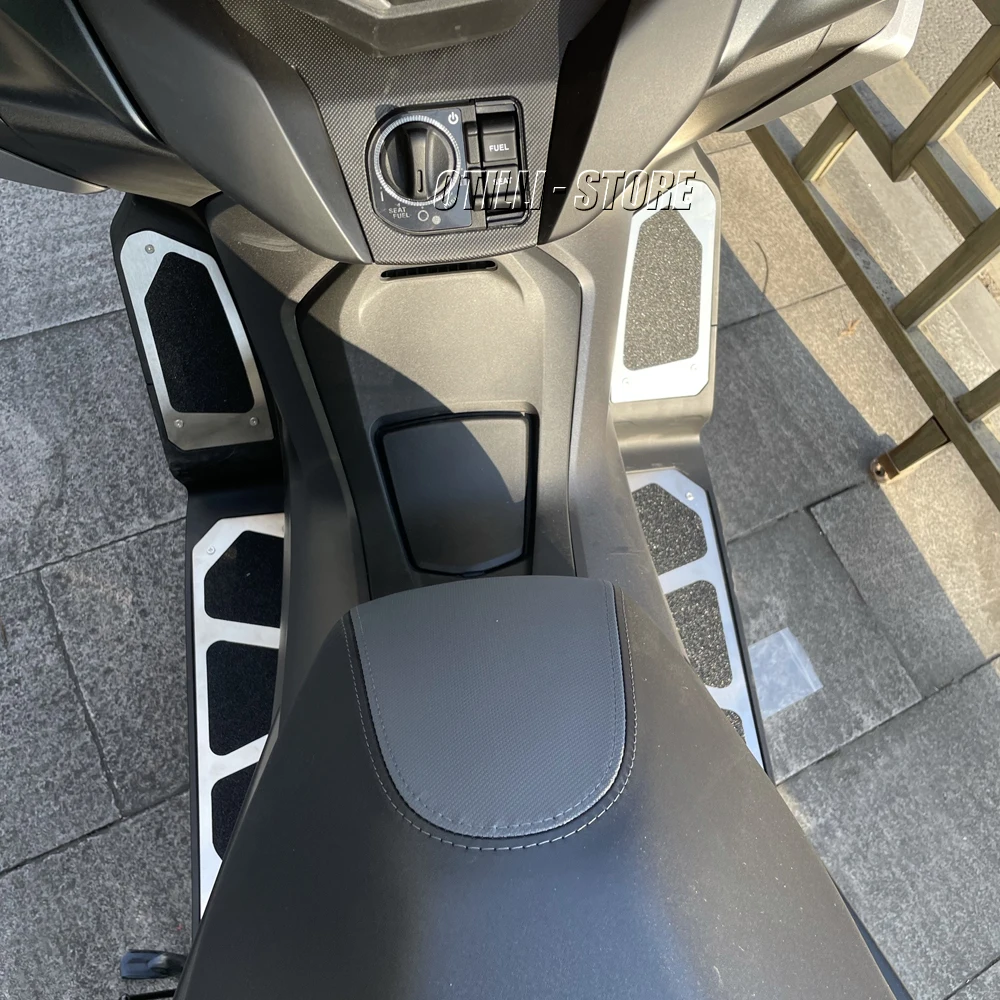 New 1 set  Motorcycle For Honda Forza 350 NSS350  Stainless steel footrests forza foot pad foot rest footpads mats plate