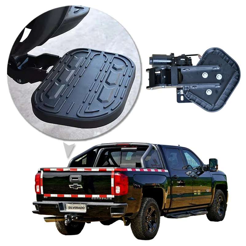 

4x4 электрическая задняя подножка кровати за ступенькой грузовика задняя дверь ступенька для Chevrolet Silverado 1500 2015-2018