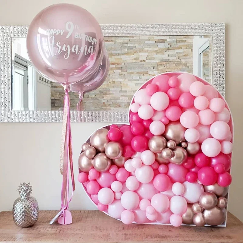 Heart Shape Mosaic Balloon Frame Stand Filling Box Balloon Foam Board for Birthday Wedding Baby Shower Valentines Day Decoration