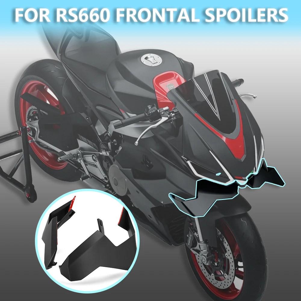 Motorcycle Aerodynamic Front Winglets Fairing Spoiler Cone Wind Deflector Cover Protector For Aprilia RS660 2021-2026