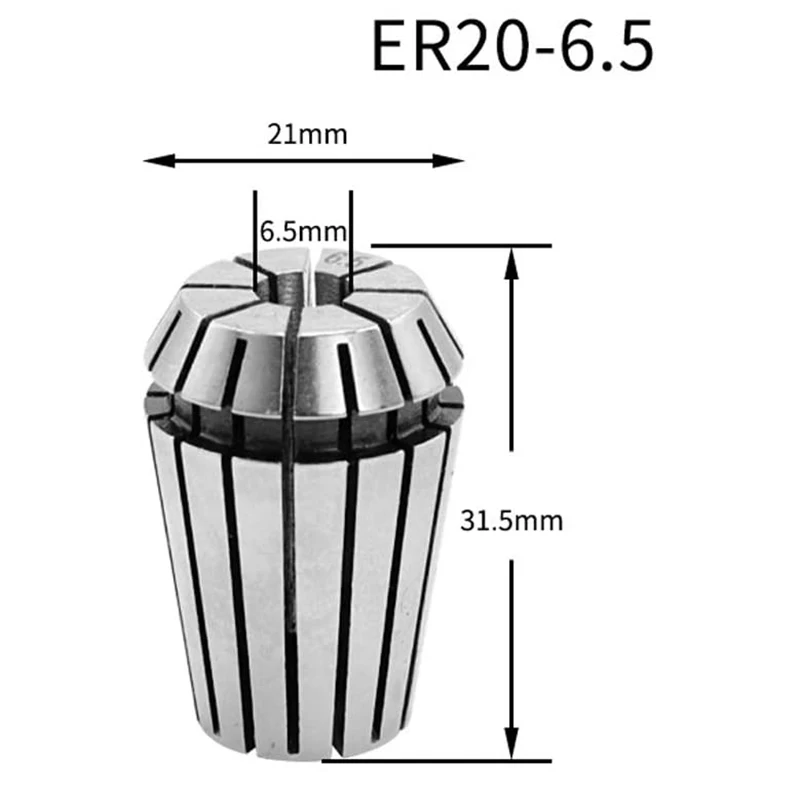 1/2 Inch Shank ER20 Router Collet Extension Rod Collet Chucks Adapter with 2 Pcs Spring Collet Set(6.35mm&8mm&13mm)