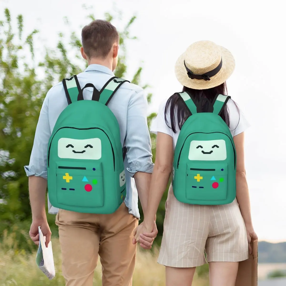 BMO Robot Backpack for Kids and Adults Schoolbag Student AdventureTime Cartoon Game Robots Bookbag Boy Girl Travel Bag Daypack