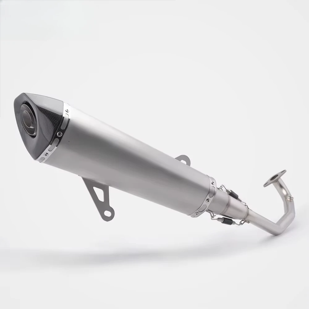 Exhaust for ADV 160 Carbon Fiber Stainless Steel Matte Finish Extended Slant Hexagonal Deep Mellow Exhaust Note Urban