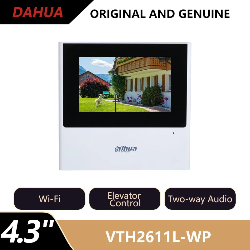 Il monitor da interno Dahua TFT IP e Wi-Fi da 4,3" supporta sbloccare la porta Videocitofono con controllo dell'ascensore PoE VTH2611L-WP