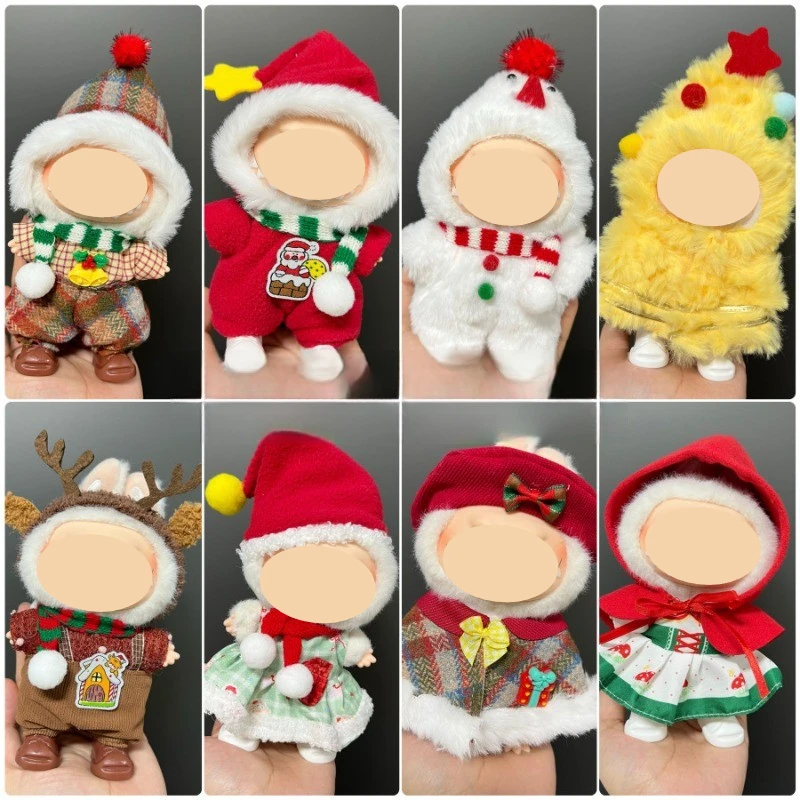 

Только одежда, подходящая для V1-3 поколений, одежда Labu для кукол-подвесок Labu, комплект рождественской одежды для кукол