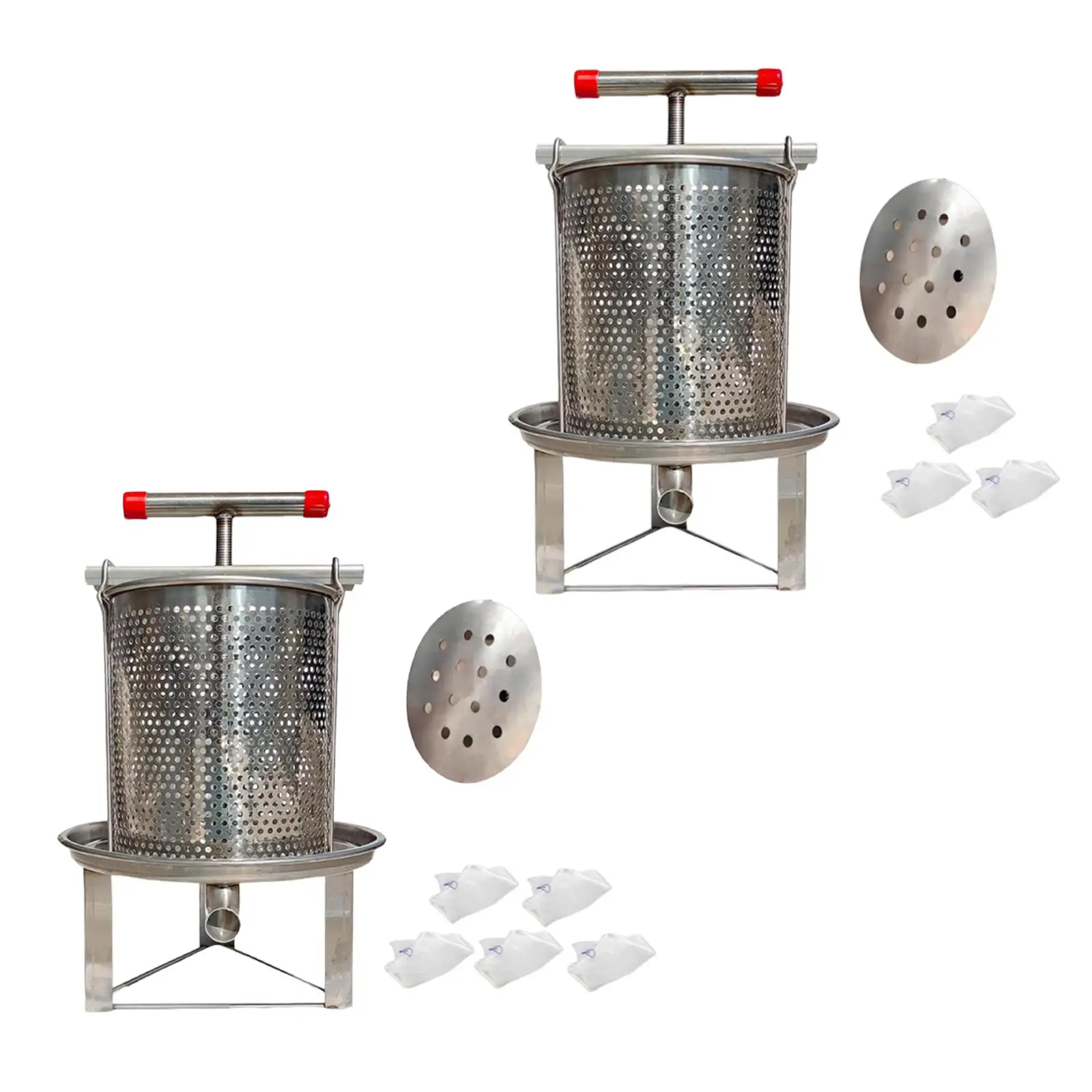 

Honey Press Extractor Stable Base with T Hand Beekeeping Supplies Sturdy Crusher for Vinasse Grape Honeycomb Juice Oil Pomace