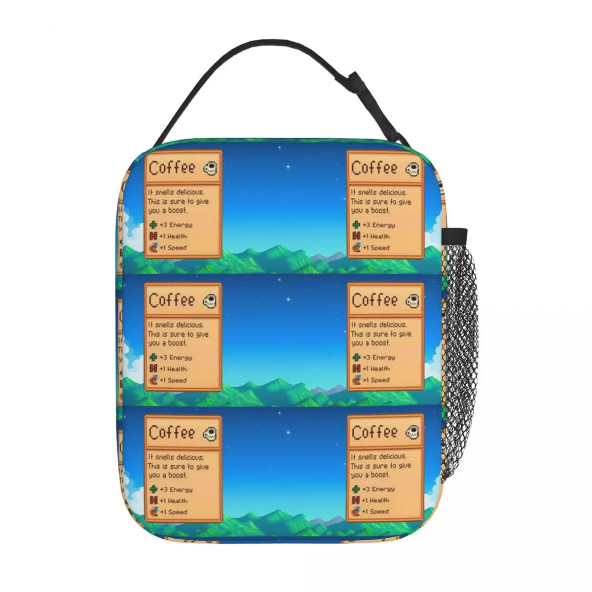 Stardew Valley Coffee Classic Insulated Lunch Bag for Women Kids Portable Food Boxes Thermal Lunch Box Tote