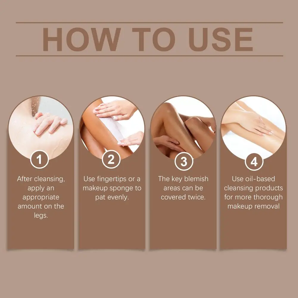 Base líquida para blanquear las piernas, 30g, cubre eficazmente los defectos de las piernas (tenedores/cijeras azules), uniforme del color de la piel, resistente al agua y de larga duración