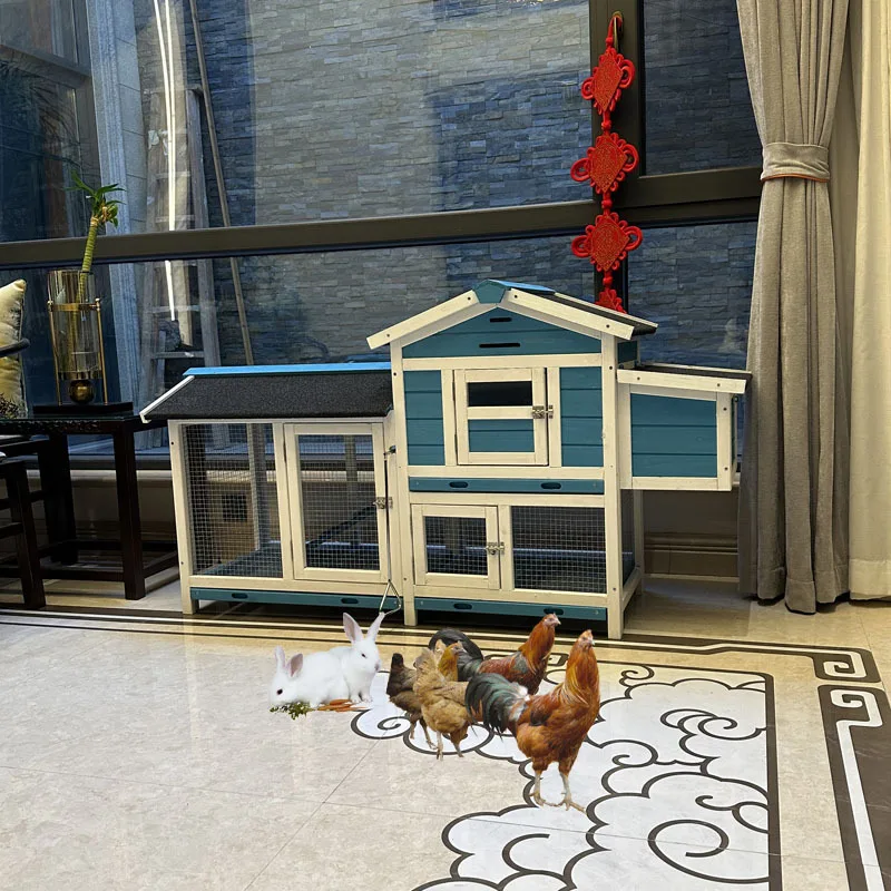 قفص الدجاج والأرانب الخارجي للحماية من المطر والشمس لبيت الحيوانات الأليفة #2