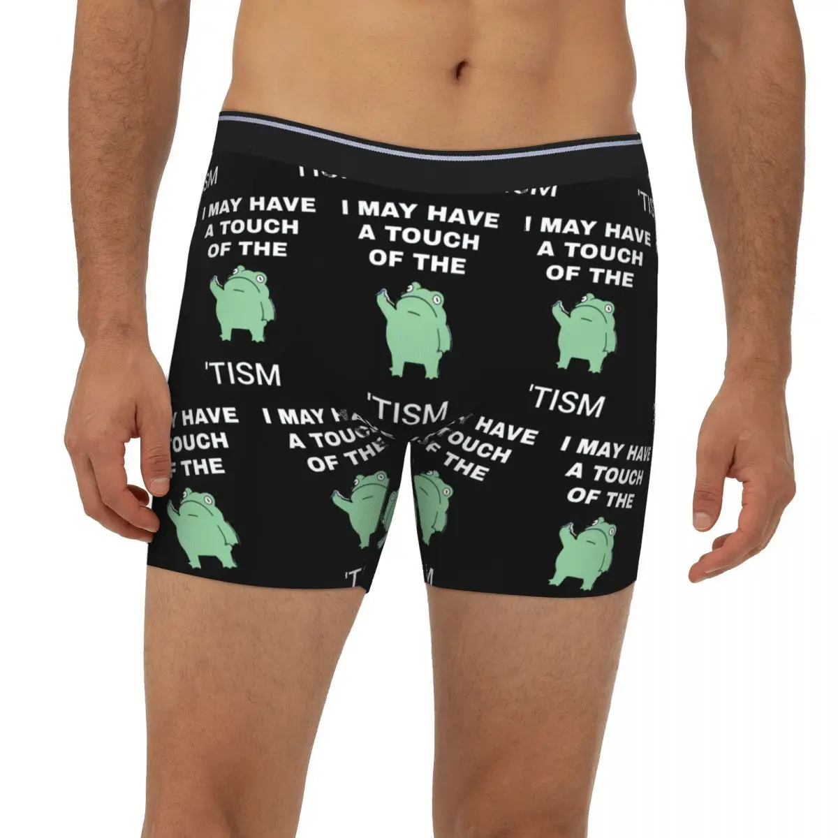 

Длинные трусы-боксеры I May A Touch Of The Tism, короткие мужские трусы, дышащее нижнее белье для мужчин, подарки бойфренду