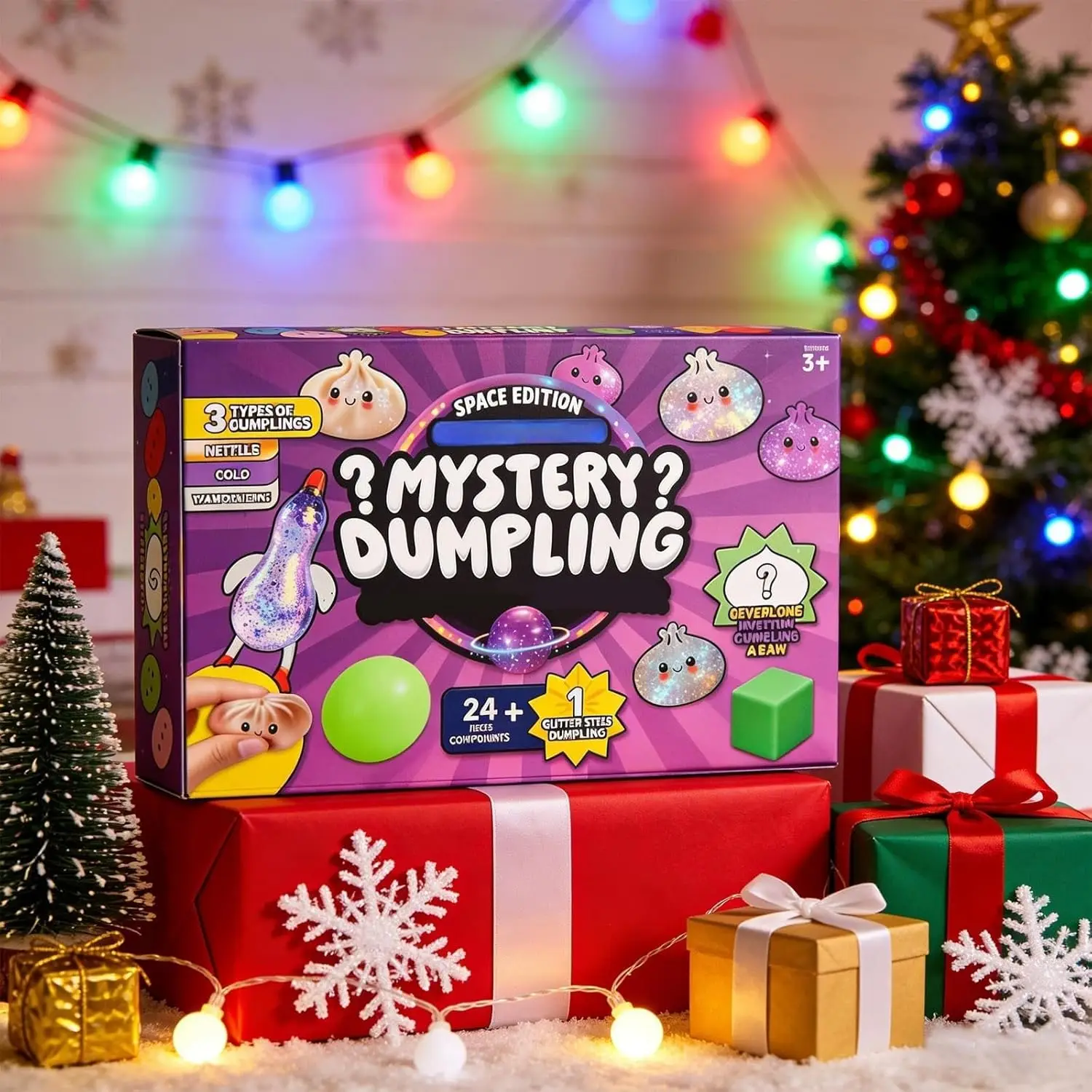 2026 Christmas Arrival Calendar Soft Bun Squeezing Diy Stress Relief Mud Children'S Festival Surprise Gift A1