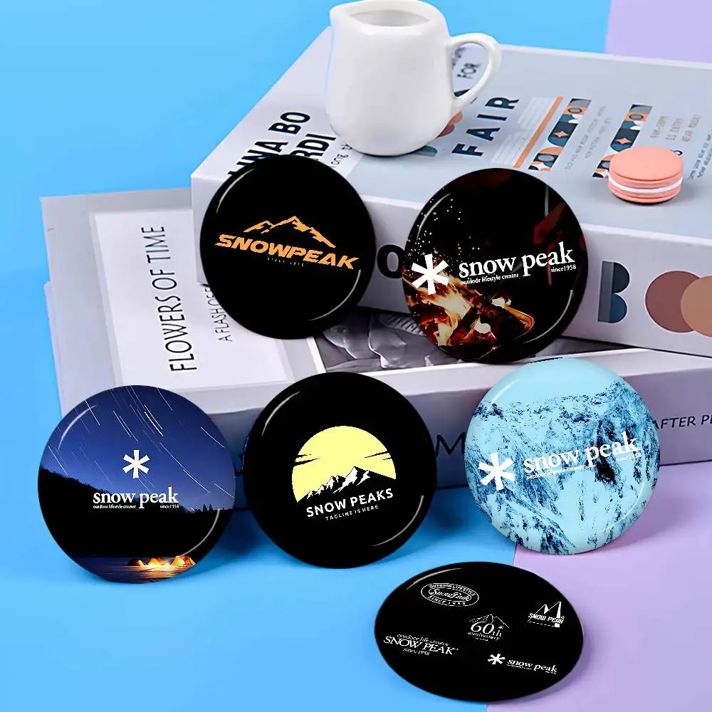 Fashion Cool S-Snow P-Peak Logo Tinplate Pin Button Custom Anime Role Old-school Brooch Cartoon Collar Badge Jewelry Gift Fans