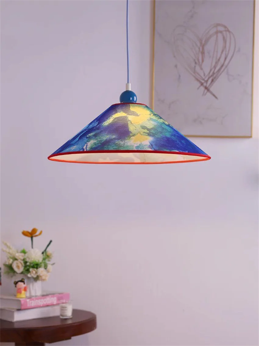 

Nordic Art Painted Creative Pendant Lamps Living Room Dining Room Bar Bedroom Bedside Hallway Aisle Attic Decor Pendant Lights